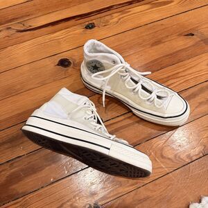 Converse High Top Chuck 70 Translucent Caged Cream Sneakers Size 8 Lace-up
